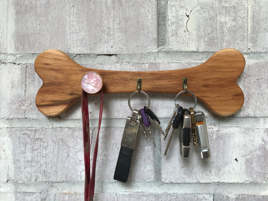 Bone-shaped Key and Leash Hanger